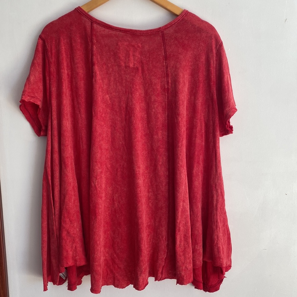 Free People Xs/S Linen Blend Oversized Tunic Tee - Picture 3 of 13